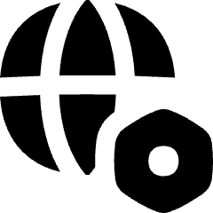 Globe Website Setting 2 Icon from Flex Solid Set
