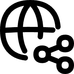 Globe Website Share Icon from Flex Line Set