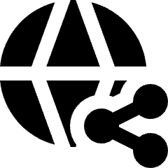 Globe Website Share Icon from Sharp Solid Set