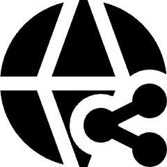 Globe Website Share Icon from Sharp Solid Set