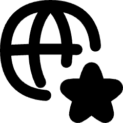 Globe Website Star Icon from Flex Remix Set