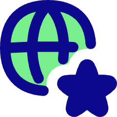 Globe Website Star Icon from Flex Pop Set