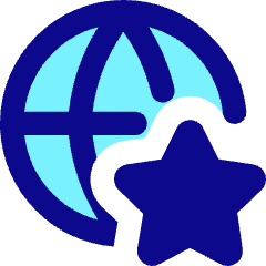 Globe Website Star Icon from Core Pop Set