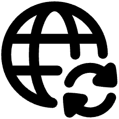Globe Website Sync Icon from Plump Remix Set