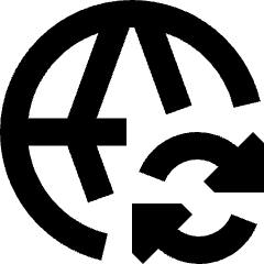 Globe Website Sync Icon from Sharp Remix Set