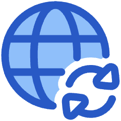 Globe Website Sync Icon from Plump Duo Set