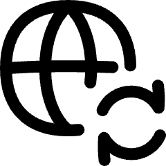 Globe Website Sync Icon from Flex Line Set