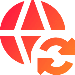 Globe Website Sync Icon from Sharp Gradient Set