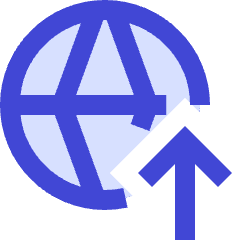 Globe Website Upload Icon from Sharp Duo Set