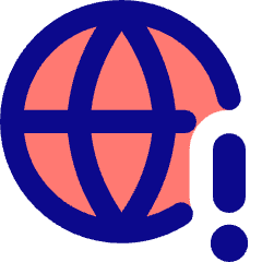 Globe Website Warning Icon from Core Pop Set