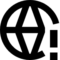 Globe Website Warning Icon from Sharp Remix Set