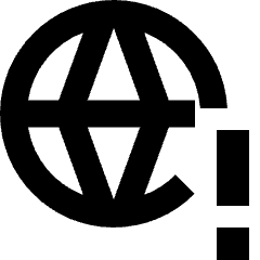 Globe Website Warning Icon from Sharp Remix Set