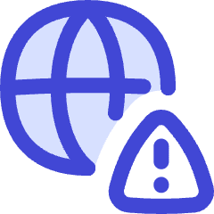 Globe Website Warning Icon from Flex Duo Set