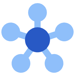 Hub Integration Connection Icon from Sharp Flat Set