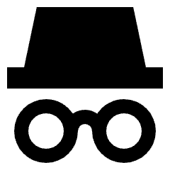 Incognito Mode Icon from Sharp Solid Set