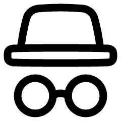 Incognito Mode Icon from Plump Line Set