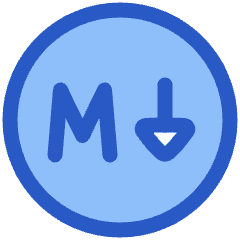 Markdown Circle Programming Icon from Plump Duo Set