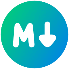 Markdown Circle Programming Icon from Plump Gradient Set