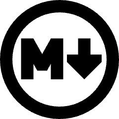 Markdown Circle Programming Icon from Sharp Remix Set