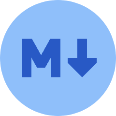 Markdown Circle Programming Icon from Sharp Flat Set