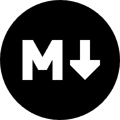 Markdown Circle Programming Icon from Sharp Solid Set