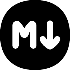 Markdown Circle Programming Icon from Flex Solid Set