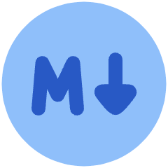 Markdown Circle Programming Icon from Plump Flat Set