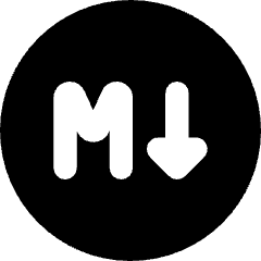 Markdown Circle Programming Icon from Core Solid Set