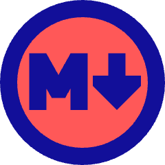 Markdown Circle Programming Icon from Sharp Pop Set