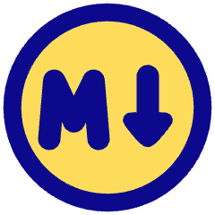 Markdown Circle Programming Icon from Plump Pop Set