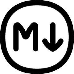 Markdown Circle Programming Icon from Flex Line Set