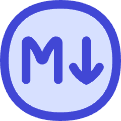 Markdown Circle Programming Icon from Flex Duo Set