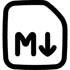 Markdown Document Programming Icon from Flex Line Set