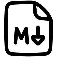 Markdown Document Programming Icon from Plump Line Set