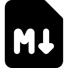 Markdown Document Programming Icon from Core Solid Set