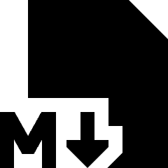 Markdown Document Programming Icon from Sharp Solid Set