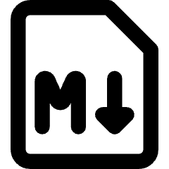 Markdown Document Programming Icon from Core Remix Set