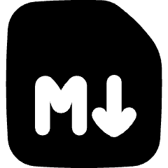 Markdown Document Programming Icon from Flex Solid Set