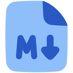 Markdown Document Programming Icon from Plump Flat Set