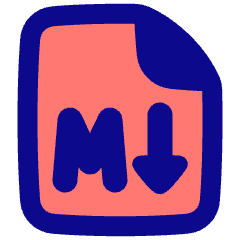 Markdown Document Programming Icon from Plump Pop Set