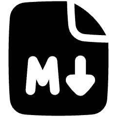 Markdown Document Programming Icon from Plump Solid Set