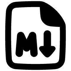 Markdown Document Programming Icon from Plump Remix Set