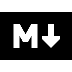 Markdown Rectangle Programming Icon from Sharp Solid Set