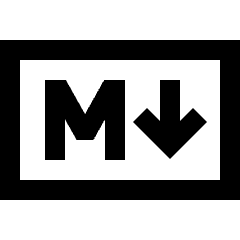 Markdown Rectangle Programming Icon from Sharp Line Set