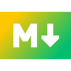Markdown Rectangle Programming Icon from Sharp Gradient Set