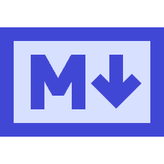 Markdown Rectangle Programming Icon from Sharp Duo Set