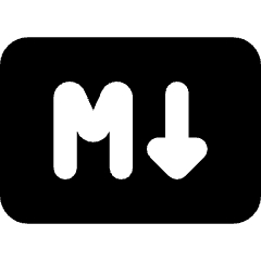 Markdown Rectangle Programming Icon from Core Solid Set
