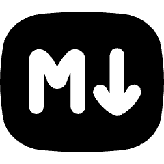 Markdown Rectangle Programming Icon from Flex Solid Set