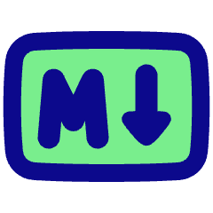 Markdown Rectangle Programming Icon from Plump Pop Set