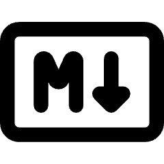 Markdown Rectangle Programming Icon from Core Remix Set